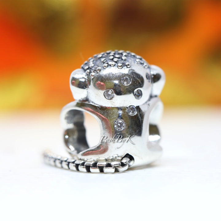 Pavé Monkey Sterling Silver Charm 798054CZ - jewelry, beads for charm, beads for charm bracelets, charms for diy, beaded jewelry, diy jewelry, charm beads 