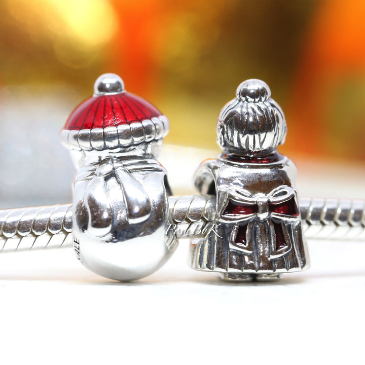 Mrs Santa Claus And Snowman and Santa Hat Christmas Gift Set Charm - jewelry, beads for charm, beads for charm bracelets, charms for diy, beaded jewelry, diy jewelry, charm beads