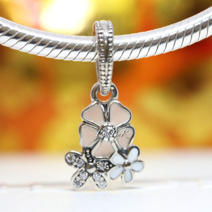 Poetic Blooms Pendant Charm 791824ENMX - jewelry, beads for charm, beads for charm bracelets, charms for diy, beaded jewelry, diy jewelry, charm beads
