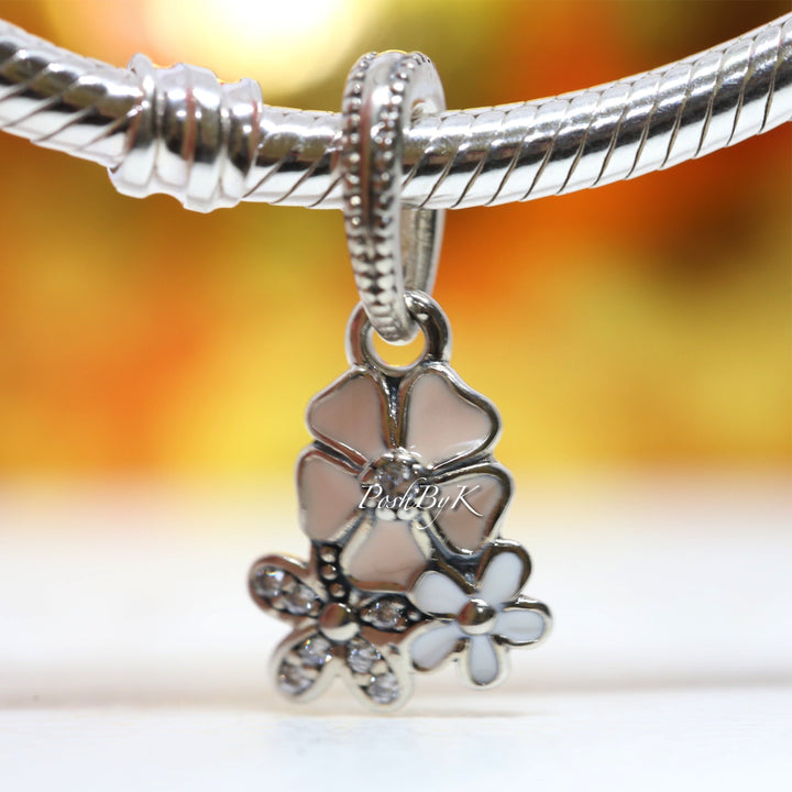 Poetic Blooms Pendant Charm 791824ENMX - jewelry, beads for charm, beads for charm bracelets, charms for diy, beaded jewelry, diy jewelry, charm beads