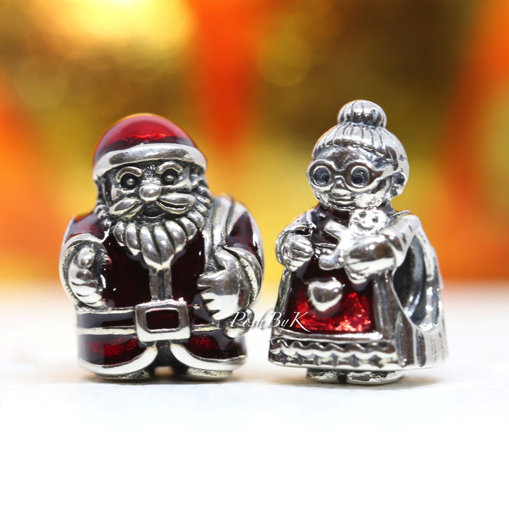 St. Nick Santa And Mrs Santa Claus Christmas Gift Set Charm - jewelry, beads for charm, beads for charm bracelets, charms for diy, beaded jewelry, diy jewelry, charm beads 