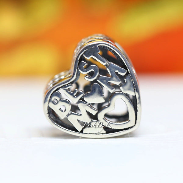 Heart Best Mom Sterling Silver Charm 791882 - jewelry, beads for charm, beads for charm bracelets, charms for diy, beaded jewelry, diy jewelry, charm beads