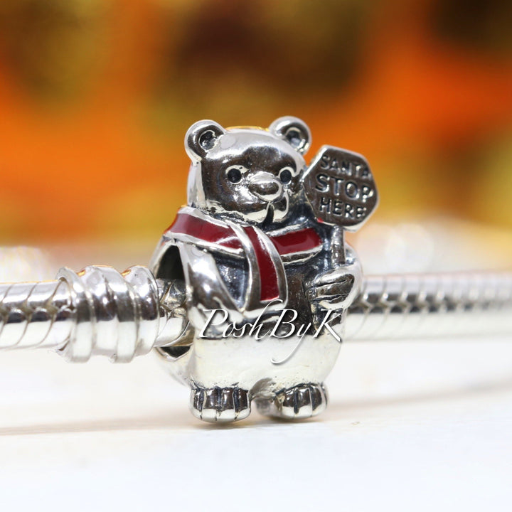 Christmas Polar Bear Charm 796466EN39 -  jewelry, beads for charm, beads for charm bracelets, charms for diy, beaded jewelry, diy jewelry, charm beads