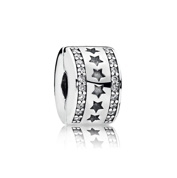 Row of Stars Clip Charm 796381CZ - NUMARU