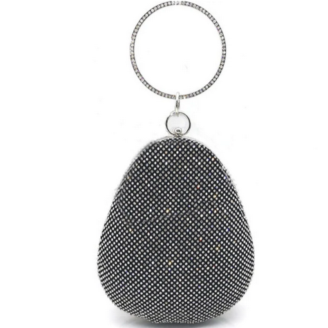 Teardrop Rhinestone Clutch Handbag - NUMARU