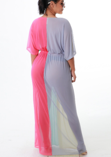 Women’s Maxi Dresses | Hiroko Color Block Cover Up Maxi Dress By: NUMARU