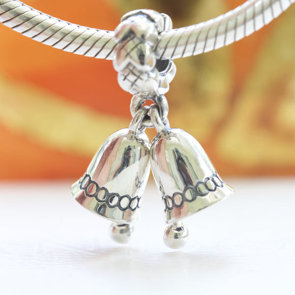 Christmas Bells Dangle Charm 791230 *Retired* -  jewelry, beads for charm, beads for charm bracelets, charms for diy, beaded jewelry, diy jewelry, charm beads