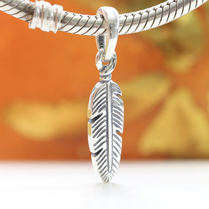Spiritual Feather Dangle Charm 397216 - jewelry, beads for charm, beads for charm bracelets, charms for diy, beaded jewelry, diy jewelry, charm beads