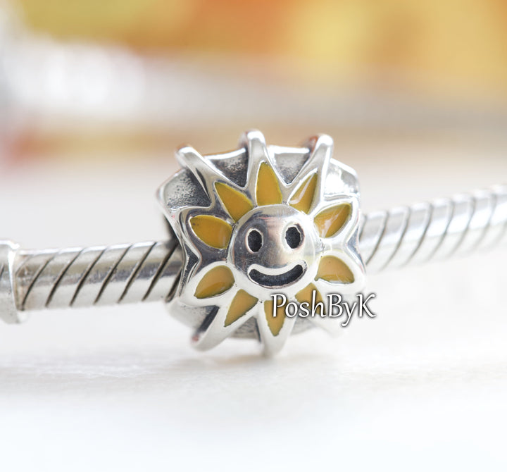 Smiling Sunshine Charm 790532EN20 - jewelry, beads for charm, beads for charm bracelets, charms for diy, beaded jewelry, diy jewelry, charm beads