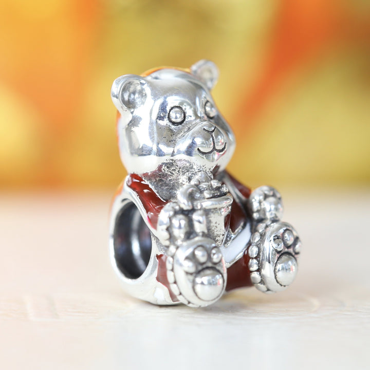 Christmas Teddy Bear Charm 797564ENMX -  jewelry, beads for charm, beads for charm bracelets, charms for diy, beaded jewelry, diy jewelry, charm beads