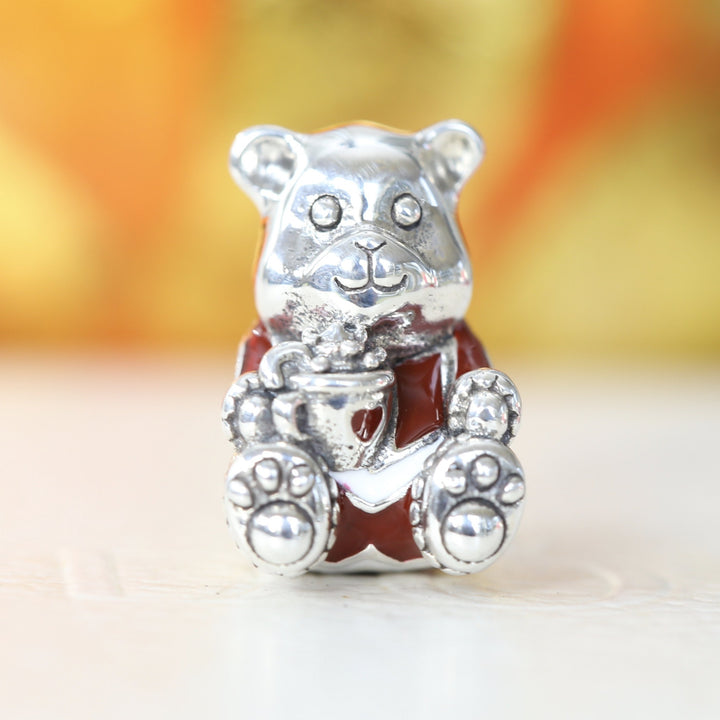 Christmas Teddy Bear Charm 797564ENMX -  jewelry, beads for charm, beads for charm bracelets, charms for diy, beaded jewelry, diy jewelry, charm beads