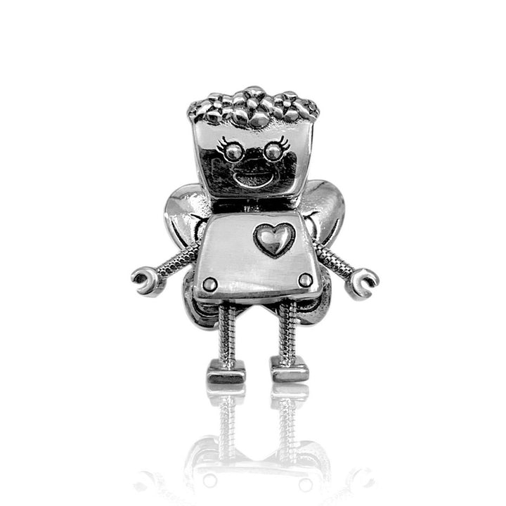 Flower Bella Bot Charm - jewelry, beads for charm, beads for charm bracelets, charms for diy, beaded jewelry, diy jewelry, charm beads 