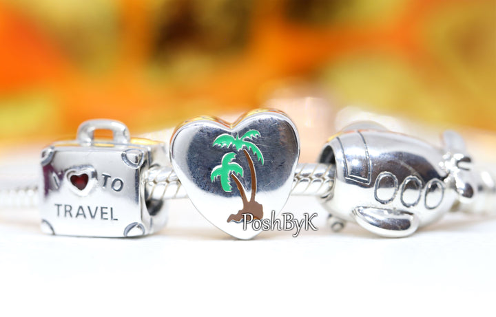 Airplane, I love Florida and I Love to Travel Gift Set Charm . jewelry, beads for charm, beads for charm bracelets, charms for diy, beaded jewelry, diy jewelry, charm beads