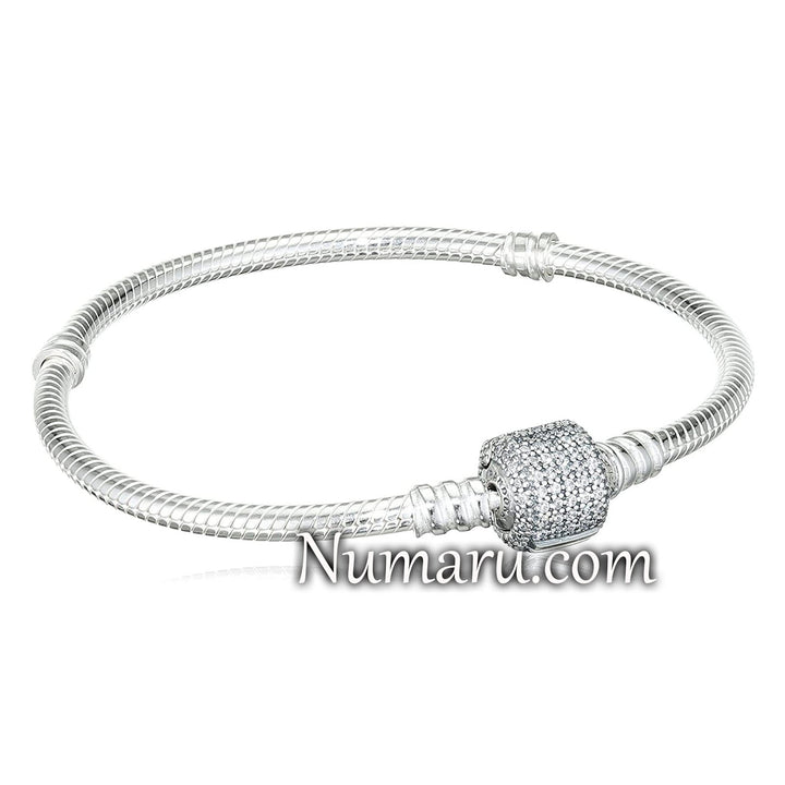 Moments Sparkling Pavé Clasp Snake Chain Bracelet 590723CZ,jewelry, jewelry, beads for charm, beads for charm bracelets, charms for bracelet, beaded jewelry, charm jewelry, charm beads