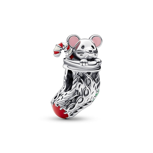 Festive Mouse & Stocking Charm 792366C01 - NUMARU