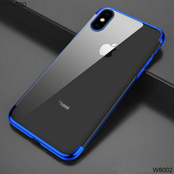 Iphone Electroplate Frame Flexible Soft Case Cover - NUMARU