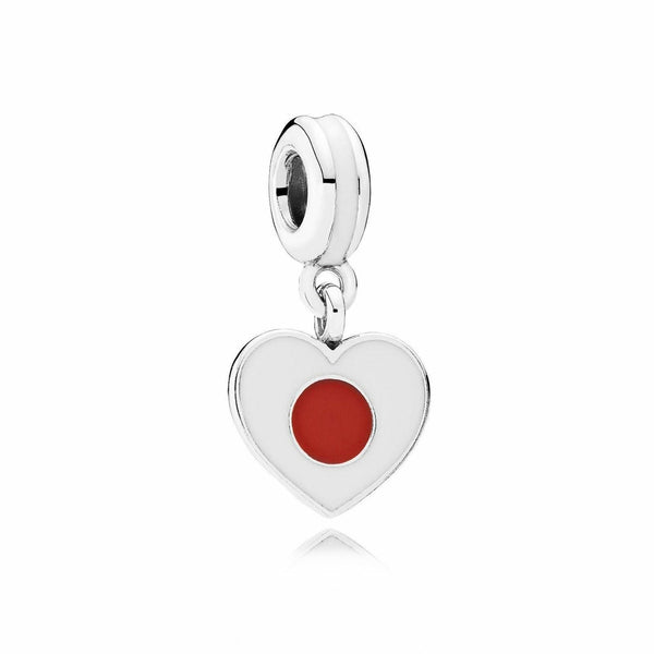Japan Heart Flag Charm 791553ENMX - NUMARU