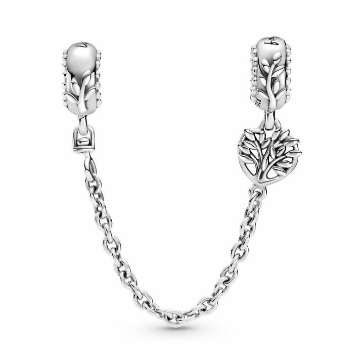 Heart Family Tree Safety Chain 799293C00 - NUMARU, jewelry, beads for charm, beads for charm bracelets, charms for bracelet, beaded jewelry, charm jewelry, charm beads,