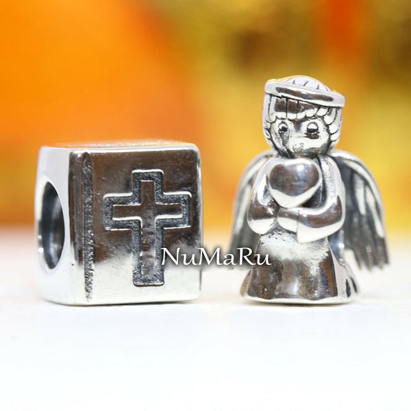 Bible And Angel of Love Gift Set Charm - NUMARU  ,jewelry, beads for charm, beads for charm bracelets, charms for bracelet, beaded jewelry, charm jewelry, charm beads