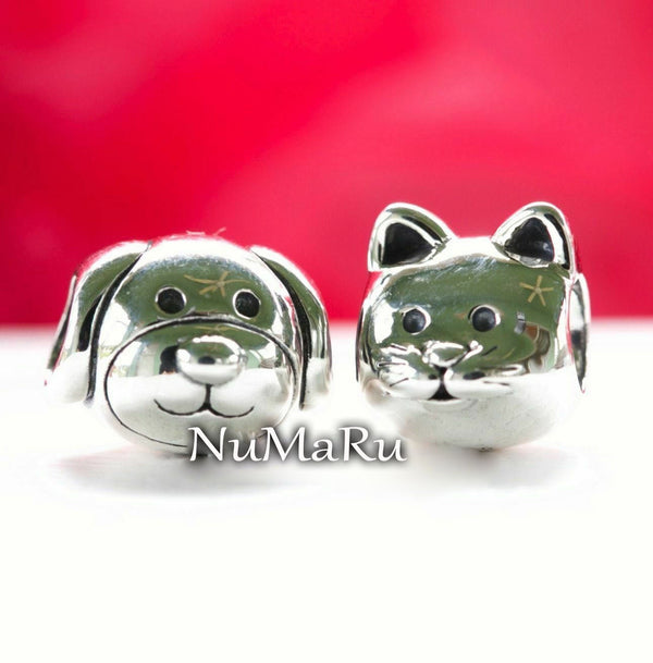 Curious Cat And Devoted Dog Gift Set Charm - NUMARU ,jewelry, beads for charm, beads for charm bracelets, charms for bracelet, beaded jewelry, charm jewelry, charm beads