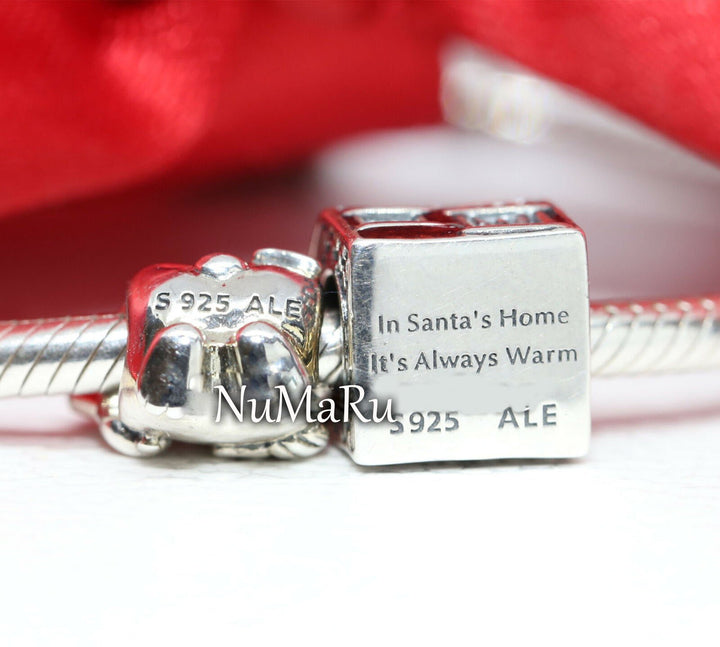 jewelry, beads for charm, beads for charm bracelets, charms for bracelet, beaded jewelry, charm jewelry, charm beads, Santa's Home And Polar Bear Christmas Gift Set Charm