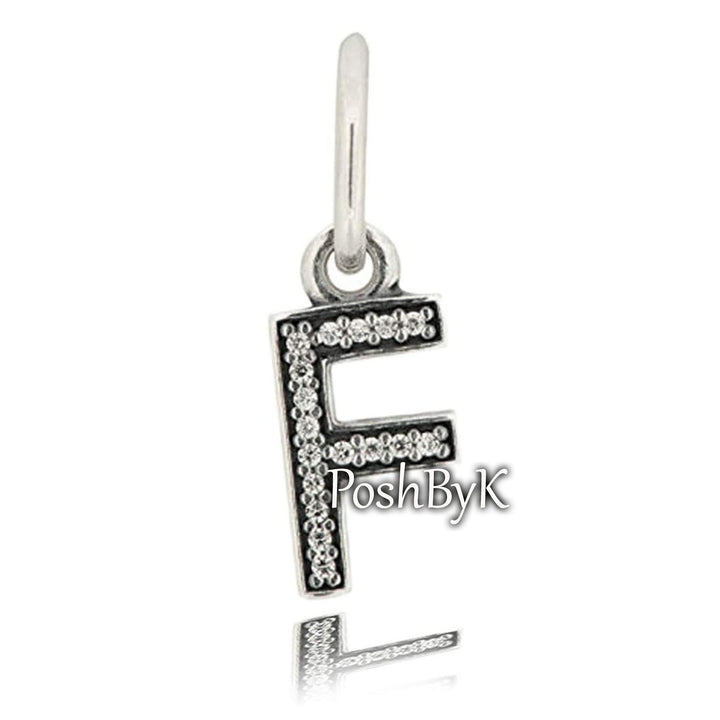 Hanging Letter F Charm 791318CZ, jewelry, beads for charm, beads for charm bracelets, charms for diy, beaded jewelry, diy jewelry, charm beads 