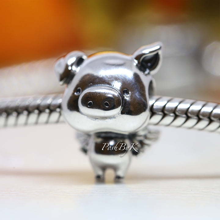 Pippo the Flying Pig Charm 798253 - jewelry, beads for charm, beads for charm bracelets, charms for diy, beaded jewelry, diy jewelry, charm beads